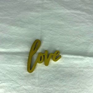 *free bundled w/ purchase* Wooden gold love sign